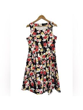 Teaberry Floral Sleeveless Midi Dress Size Large